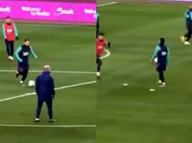 Messi entrenó. Capturas/RFEF