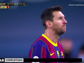 A primeira expulsão de Leo Messi com a camisa do Barcelona. Captura/Vamos