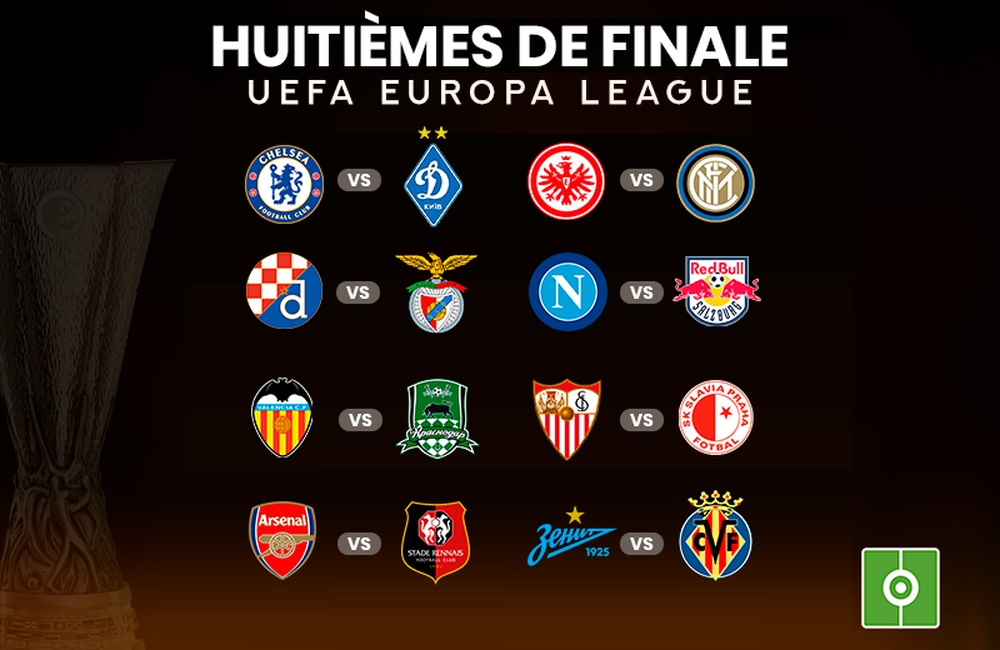 Voici les affiches des huitièmes de finale d'Europa League Voici les affiches des huitièmes de finale d'Europa League