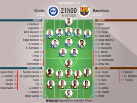 Les compos officielles du match Alavés - FC Barcelone. besoccer