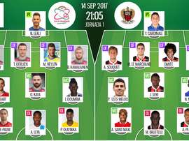Les compos officielles du match d'Europa League entre Zulte-Waregem et Nice. BeSoccer