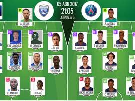 Les compos officielles du match de Coupe de France entre Avranches et le PSG. BeSoccer