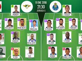 Les compos officielles du match de Coupe du Portugal entre Moreirense et Porto. BeSoccer