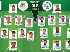 Les compos du match. BeSoccer