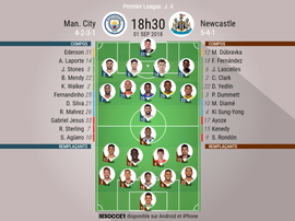 Formaziondi di City-Newcastle. BeSoccer