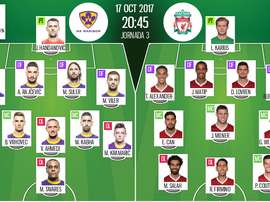 Les compos du match. BeSoccer
