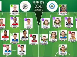 Les compos officielles du match qualificatif entre l'Allemagne et Saint-Marin. BeSoccer