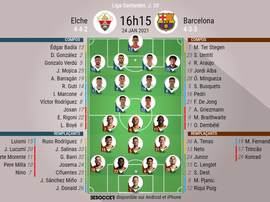 Les compositions officielles : Elche - FC Barcelone. besoccer