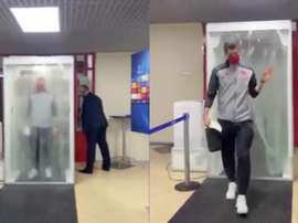 There were strict health measures in Russia. Twitter/FCBayern