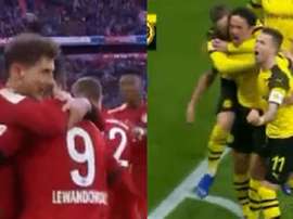 Bayern y Borussia, casi dos goles al mismo tiempo. Captura/FoxSports