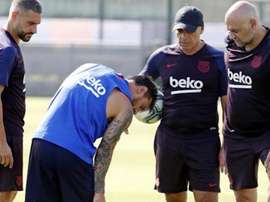 Messi continua sem treinar com o grupo. FCBarcelona