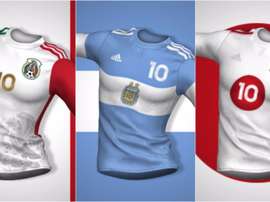 Las camisetas de Italia, Argentina y Japón, como sus banderas. @FRANCOOC07