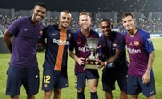 Les quatre joueurs sont aujourd'hui inséparables. FCBarcelone