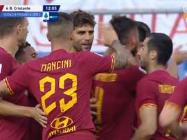 Cristante ouvre le score et Dzeko enfonce Sassuolo. Captura/Voetbal