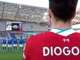 The sides honoured Maradona. Captura/DAZN