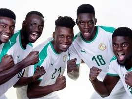 Los jugadores de Senegal posan antes de la foto oficial del Mundial. FIFA