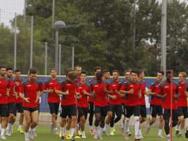 Los jugadores del Espanyol preparan su pretemporada. RCDEspanyol