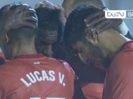Cristo cerró la goleada blanca. Captura/BeInSports