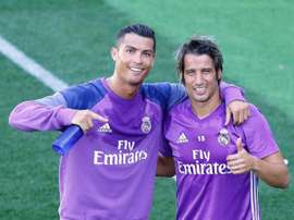 The two Portugueses during a training session. FabioCoentrao