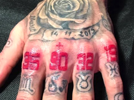 As tatuagens de Sergio Ramos. Twitter/SergioRamos