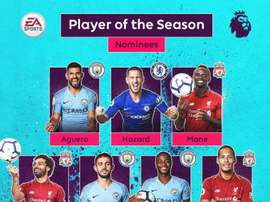 Os sete indicados ao prêmio de melhor jogador da Premier 2018-19. Twitter/PremierLeague