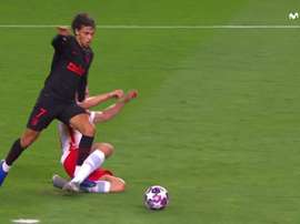 Joao Felix prend ses responsabilités et égalise contre Leipzig. Capture/MovistarLigadeCampeones