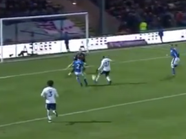 Lucas Moura scored to make it 1-1 against Rochdale. Screenshot/Twitter