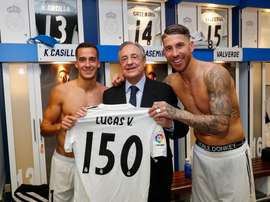Lucas celebró los 150 partidos con victoria. RealMadrid