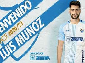 Luis Muñoz firmó hasta 2023. Twitter/MalagaCF
