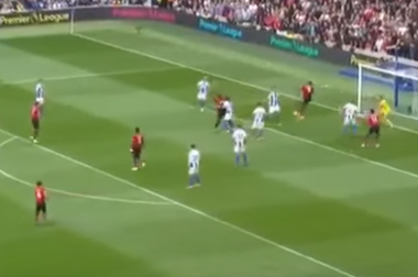 Lukaku nudged a header home past Ryan to get United off the mark. NBC
