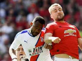 Luke Shaw went off injured before the end of the first-half. manutd