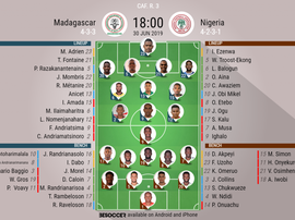 Madagascar v Nigeria - R3, Africa Cup of Nations official lineups. BeSoccer