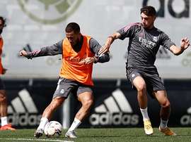 Junto a Lucas Vázquez compaginaron trabajo específico y con el grupo. RealMadrid