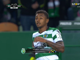 Momento da estreia de Wendel pelo Sporting CP. Captura/Sport TV