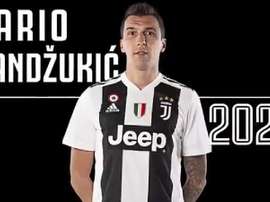 Mandzukic prolonge jusqu'en 2021. Capture/JuventusFC