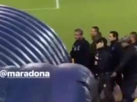 Maradona a vu carton rouge. Twitter/SC_ESPN