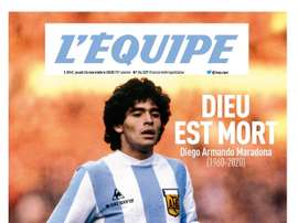 Storica copertina dell'Equipe. L'EQUIPE