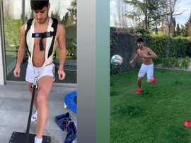 Asensio aproveita quarentena para treinar isolado. Capturas/Instagram/marcoasensio10