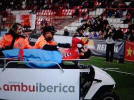 Marcos de La Espada se lesiona con el Nàstic. Twitter