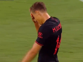 Marcos Llorente après avoir été expulsé lors d'un match avec l'Atlético. Capture/GoITV