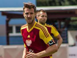 Marek Hanousek, en un partido con el Dukla Praga. FKDuklaPraha