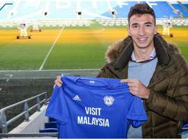 Grujic abandonó temporalmente el Liverpool. Twitter/CardiffCityFC