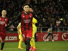 Merquelanz se mostró satisfecho por la victoria ante el Numancia. CDMirandés