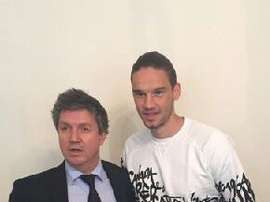 Mateo Pavlovic, en su presentación con el Angers. AngersSCO