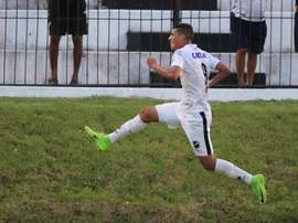 Matheus celebra um dos gols que tem apontado pelo ABC. Andrei Torres/ABC FC