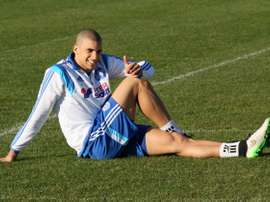 Matheus Doria, en un entrenamiento con el Olympique de Marsella. OM
