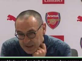 Sarri dejó un curioso mensaje en rueda de prensa. Captura/ESPN