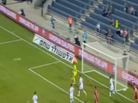 Liechtenstein anotó su único gol de la fase de clasificación ante Israel. Youtube