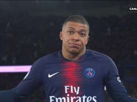 Mbappé a inscrit le premier but parisien. Captura/Canal+