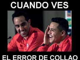 Los 'memes' centraron sus focos en Collao y Nicolás Castillo. Captura/Twitter